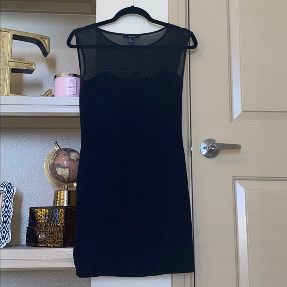 Dress with mesh chest/back